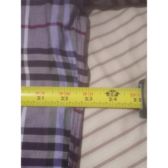 Burberry London Men's Purple Plaid Button Down Shirt USA Made Sz Large L - Picture 11 of 12